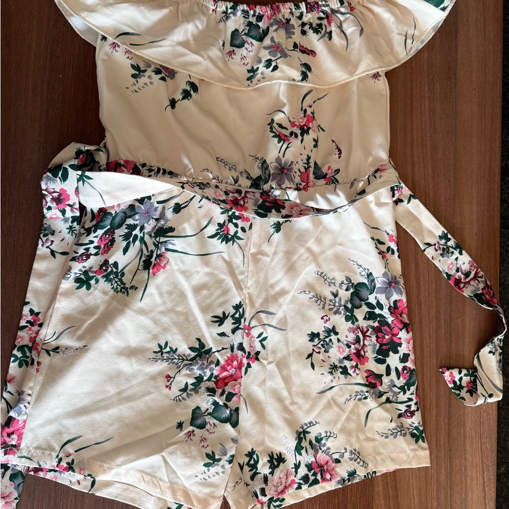 Floral Off-Shoulder Romper